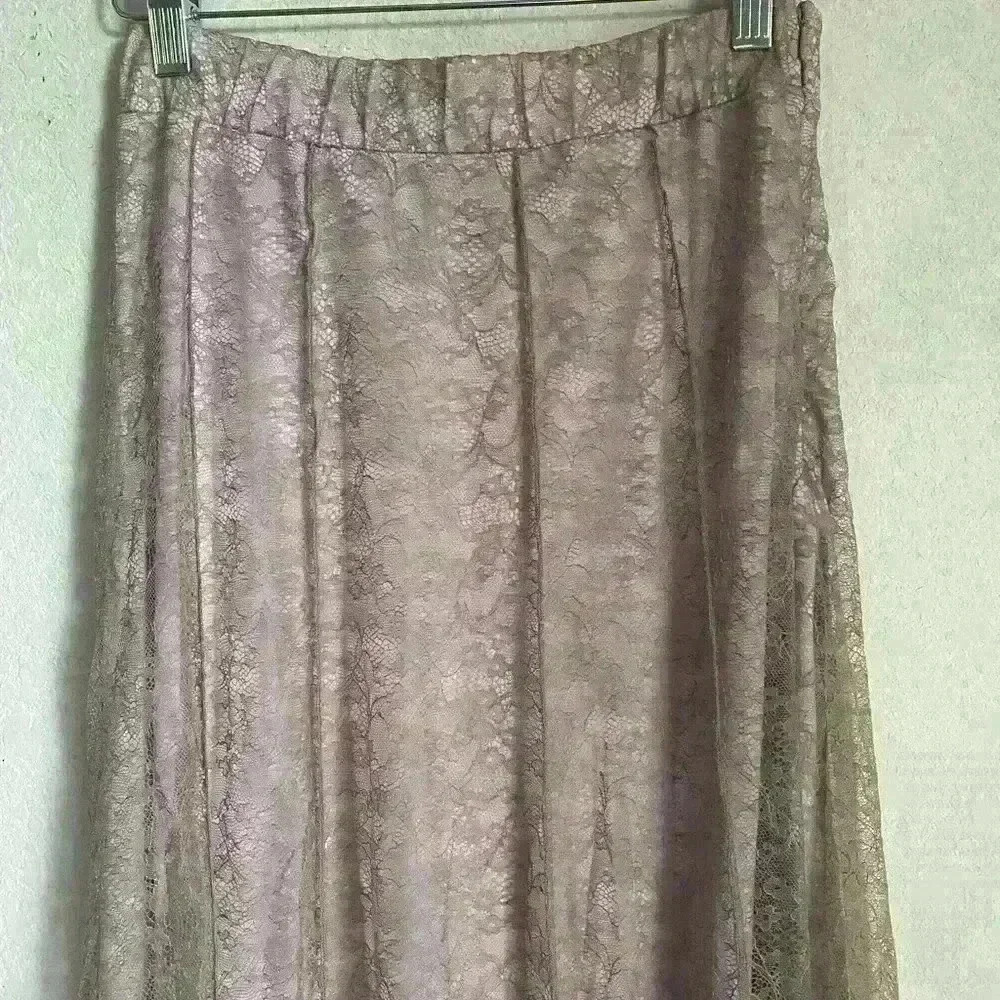 Free People Shape Up Your Set Boho Lace Sandy Pink Combo Fairy Maxi Skirt Size S - Picture 11 of 16